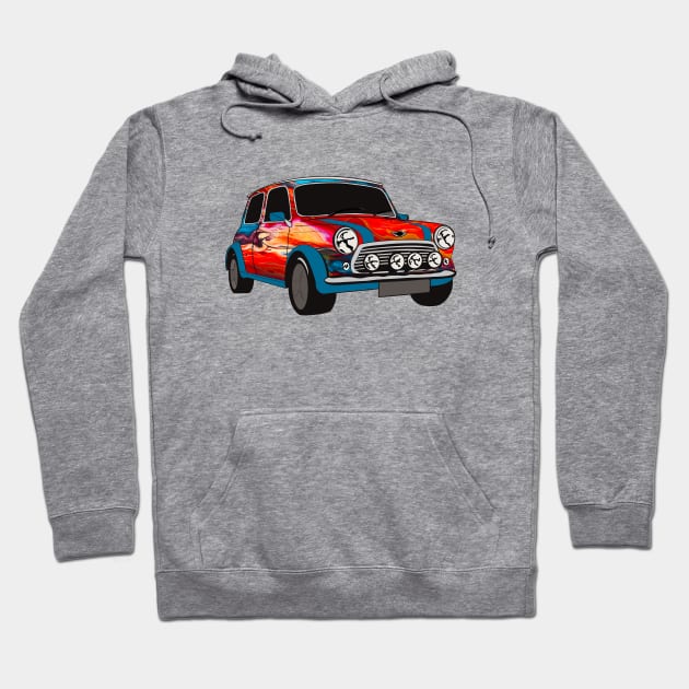 Mini Cooper with Psychedelic Bodywork Hoodie by Artist Rob Fuller